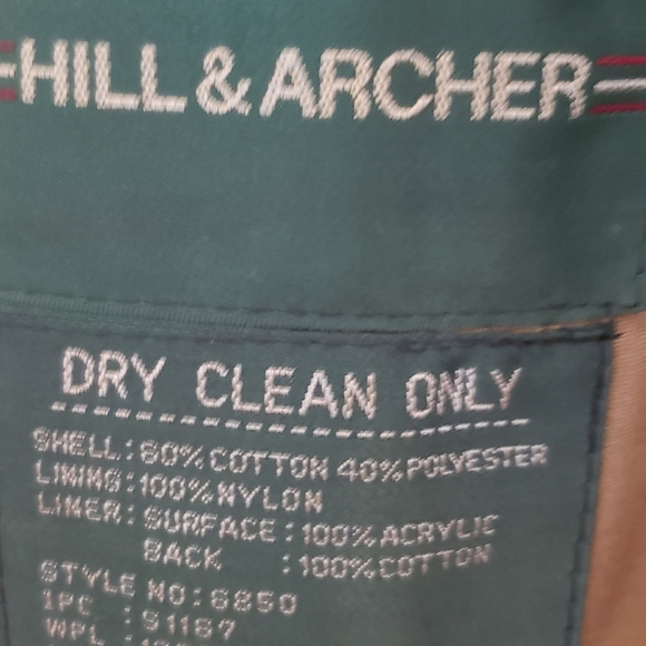 Hill & Archer 42R vintage preppy khaki tan mens lined wintet rain trench coat - Picture 10 of 12